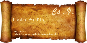 Csete Vulfia névjegykártya